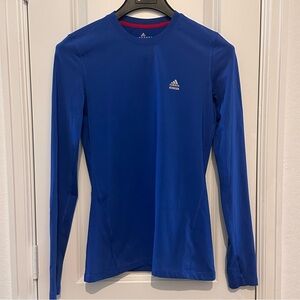 Adidas Techfit Climalite Long Sleeve Compression Shirt Blue Size S